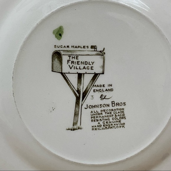 6pcs Vintage Johnson Bros Friendly Village Sugar Maples 6" Bread & Butter Plate - Picture 7 of 12